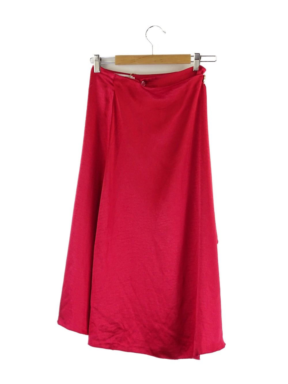 Atmos &amp; Here Red Midi Wrap Skirt 6