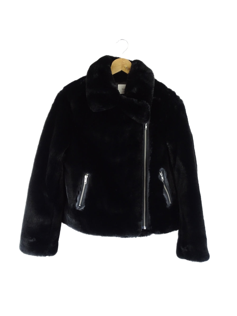 Ena Pelly Black Faux Fur Jacket S Reluv Clothing Australia