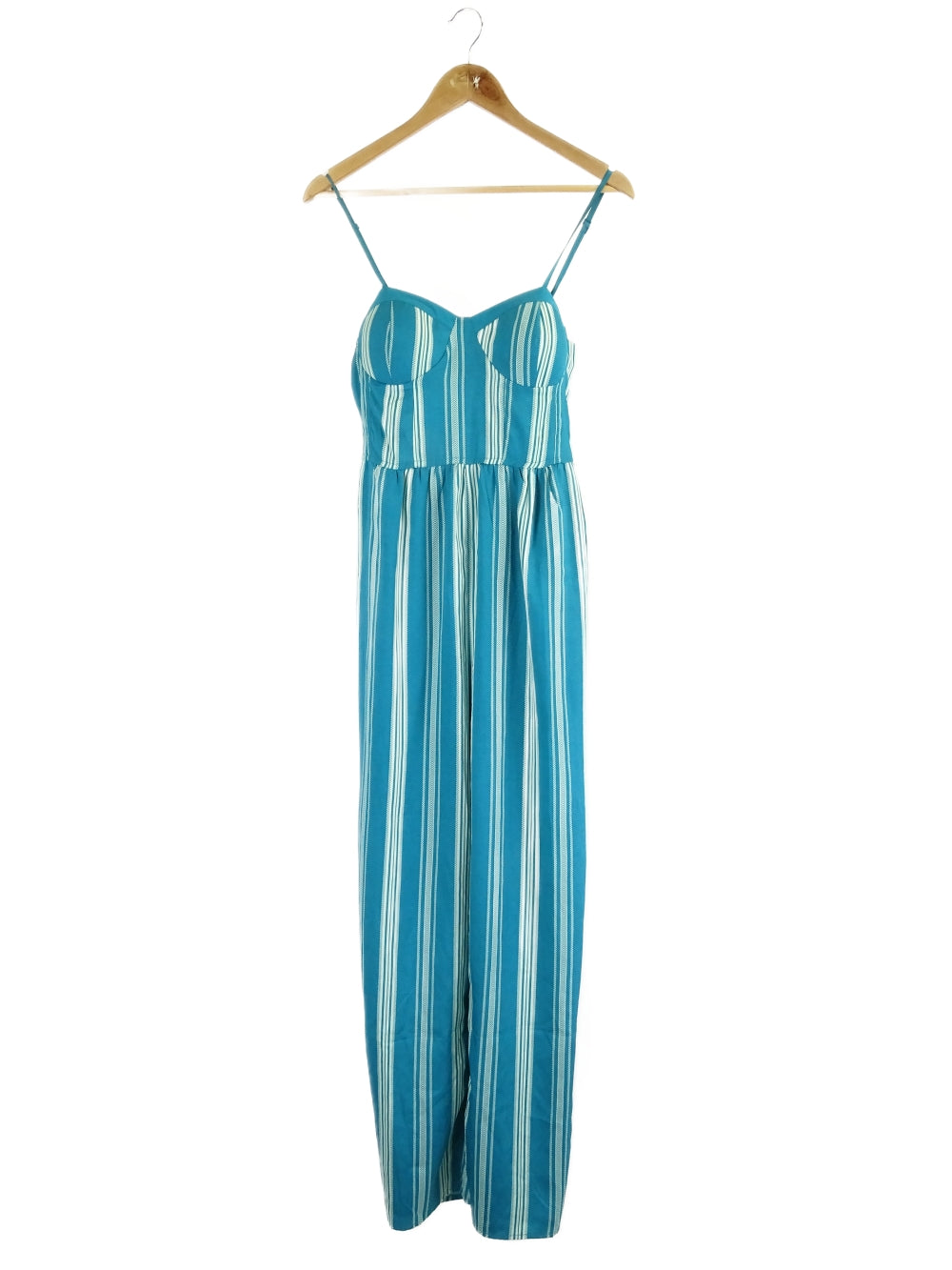 Band Of Gypsies Blue Striped Jumpsuit M