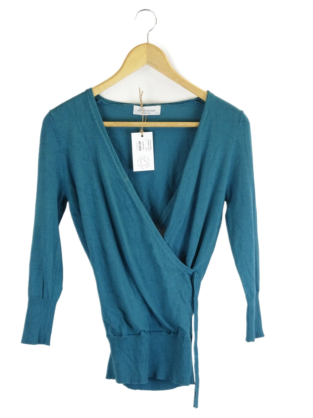 Portmans Blue Longsleeve Wrap Top S