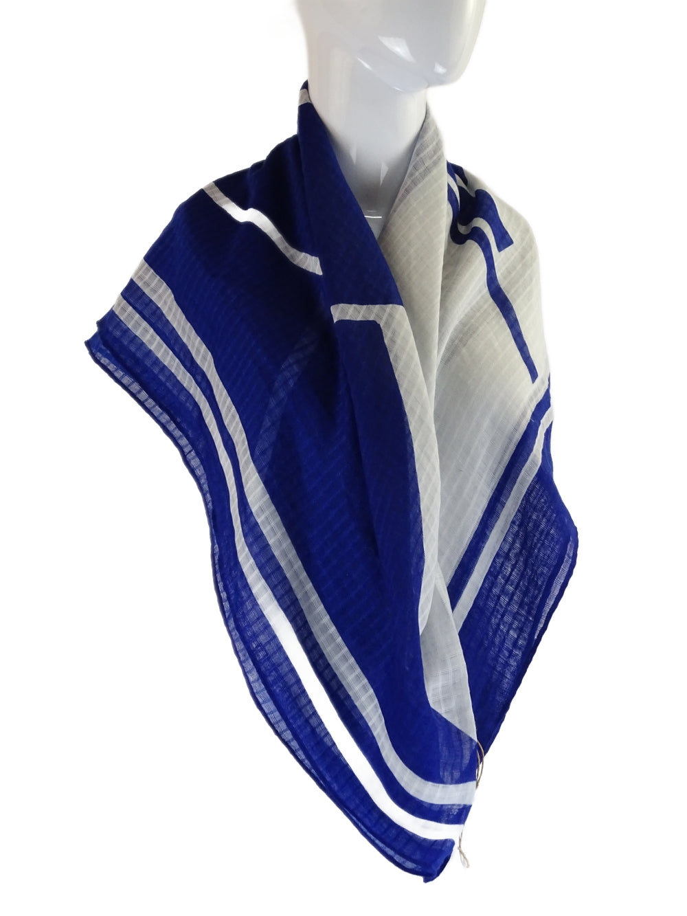 Reitmans Blue and White Scarf OSFA