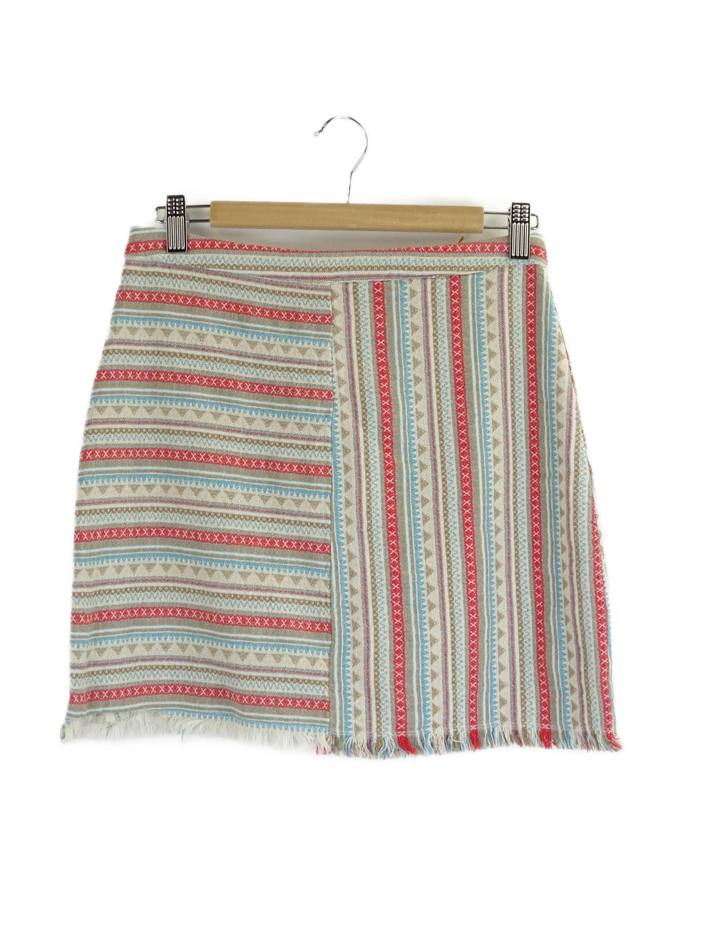 Ebby and I Red, Blue and Brown Patterned Skirt 10