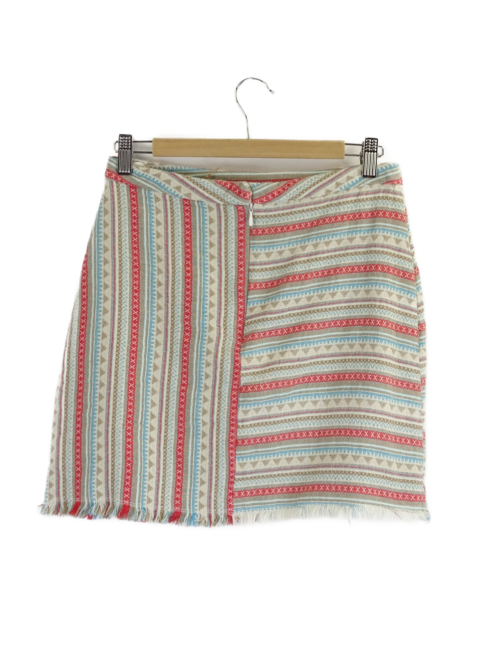 Ebby and I Red, Blue and Brown Patterned Skirt 10