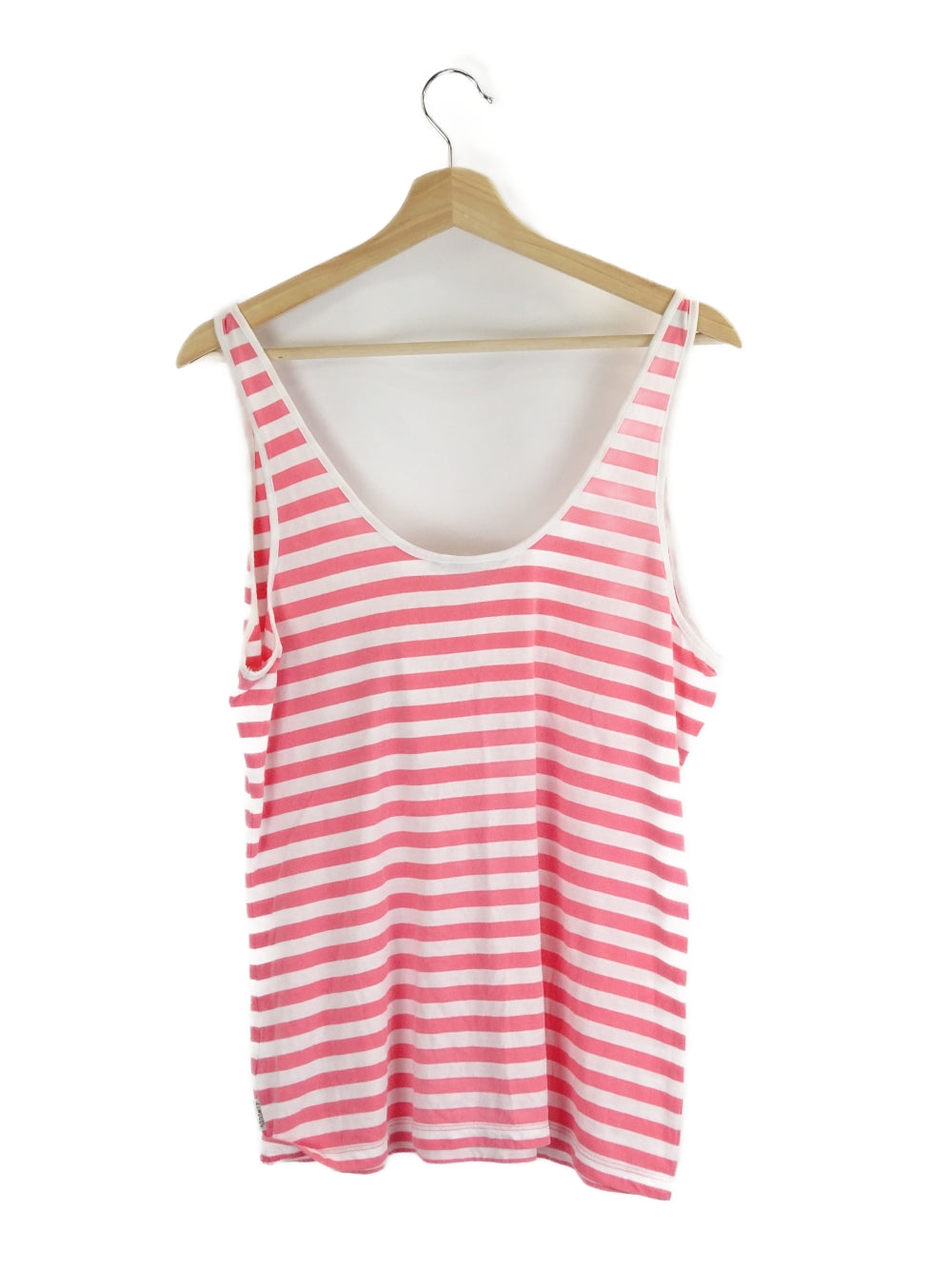 Elwood Red and White Striped Tank Top M