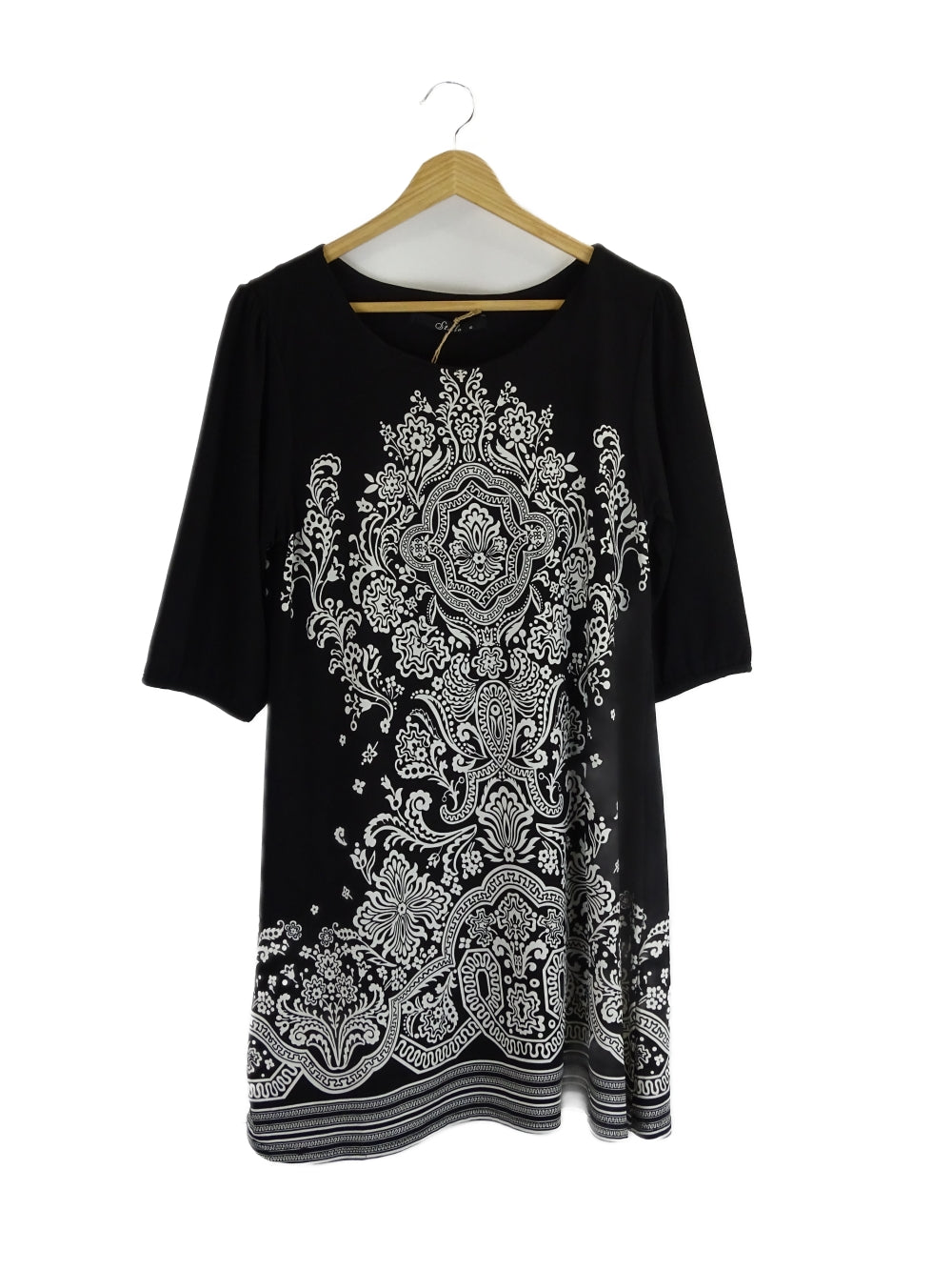 Stella Black and White Paisley Print Top 10