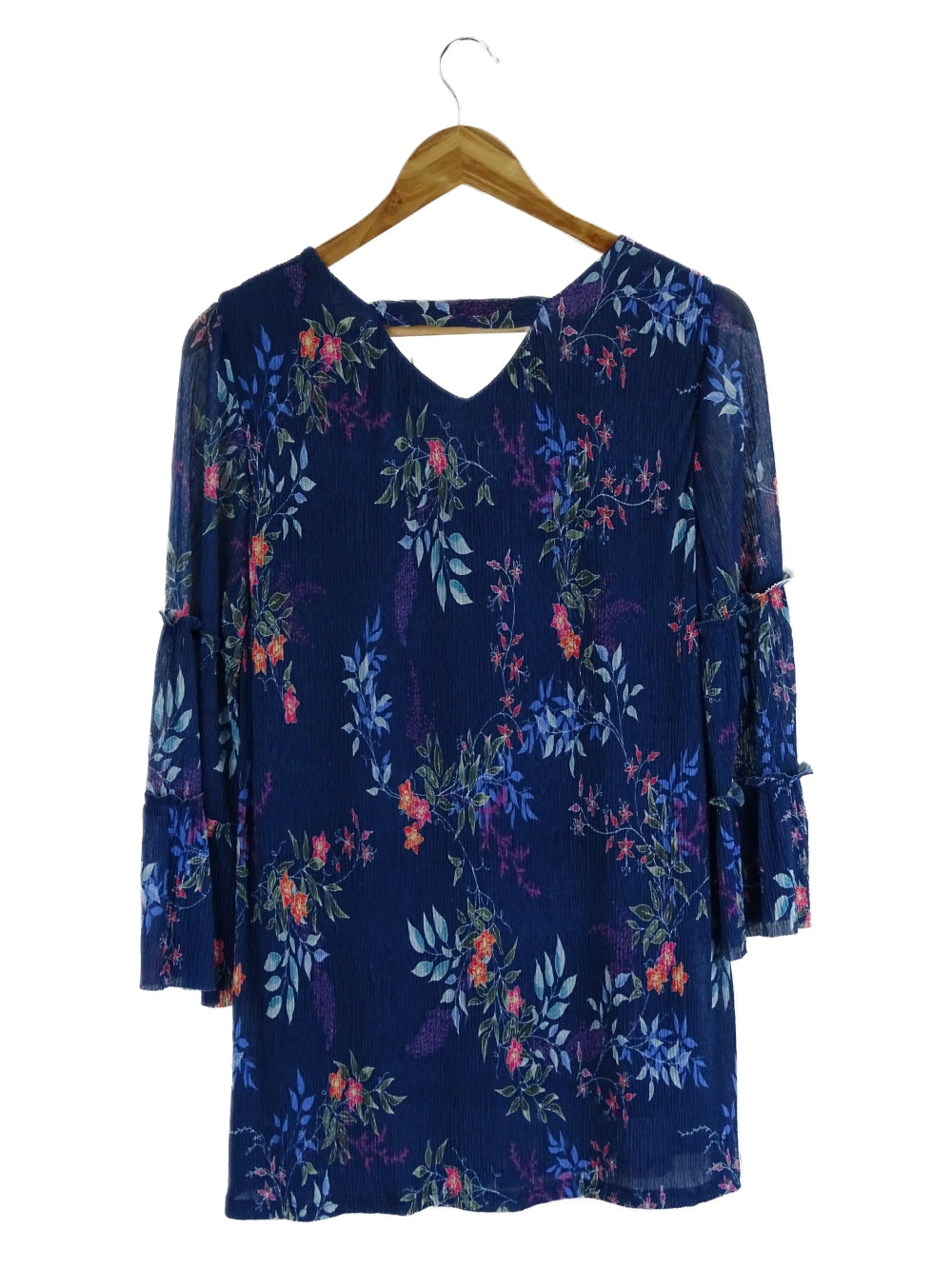 Table Eight Blue Floral Blouse S