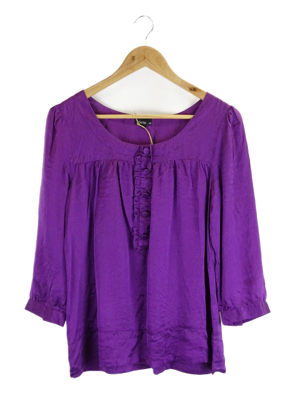 Tokito Purple 3/4 Sleeve Blouse 10