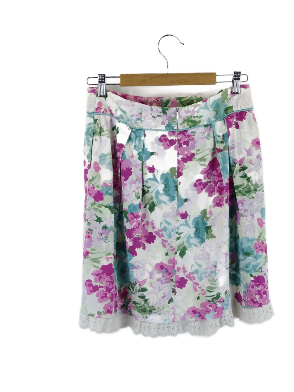 Review Blue and Pink Floral Skirt 10