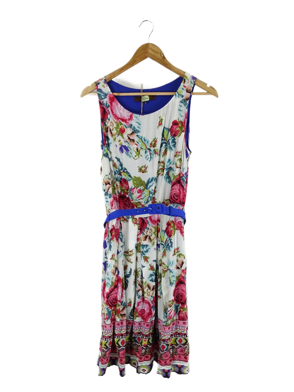 Eva Franco Floral Patterned Sleeveless Dress 8