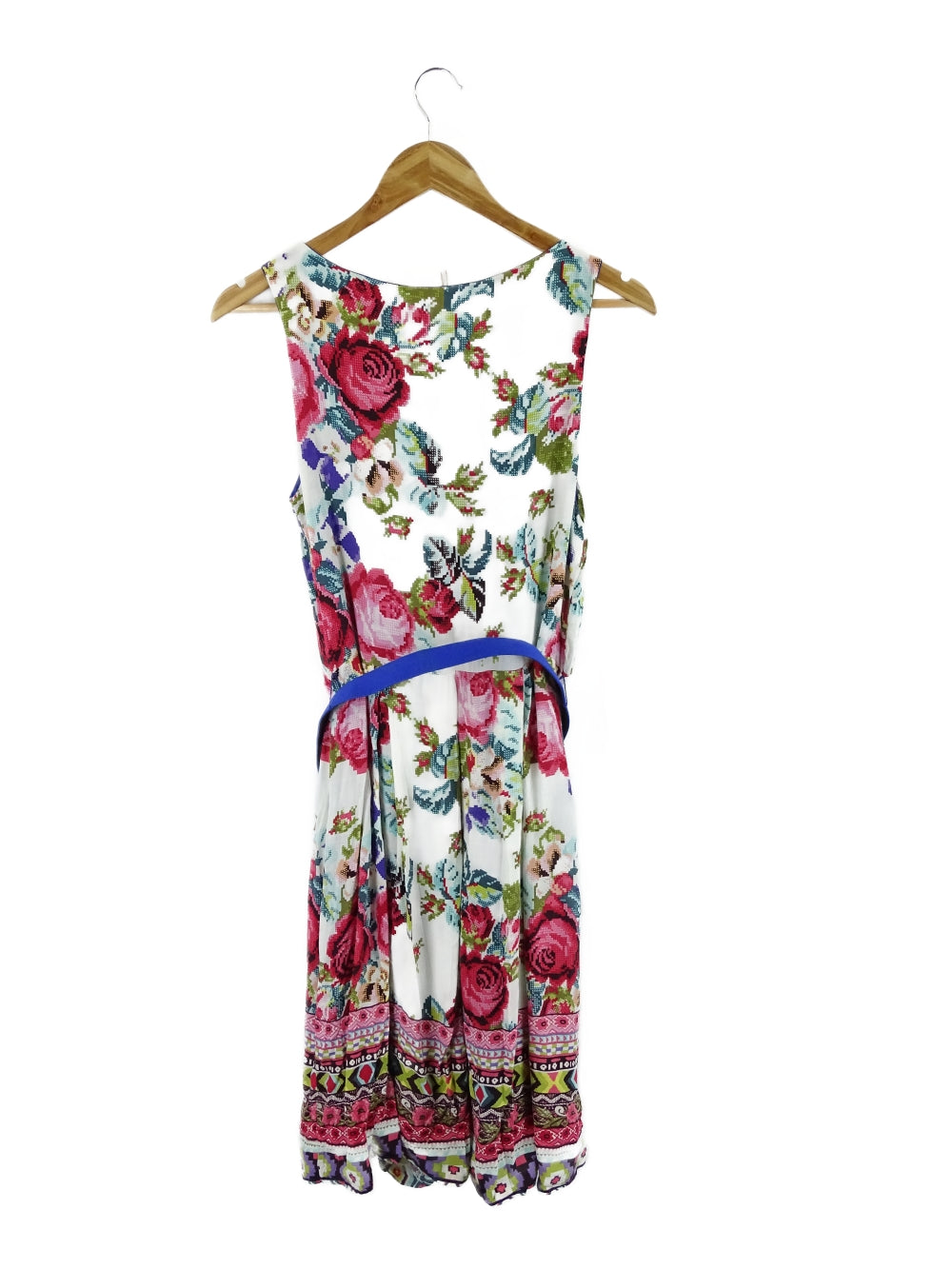 Eva Franco Floral Patterned Sleeveless Dress 8