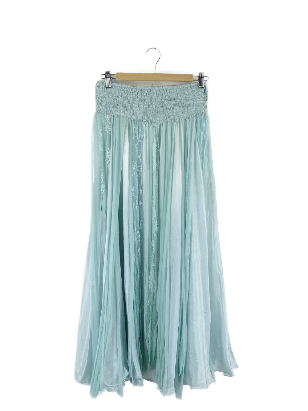 Tree Of Life Light Blue Midi Skirt L