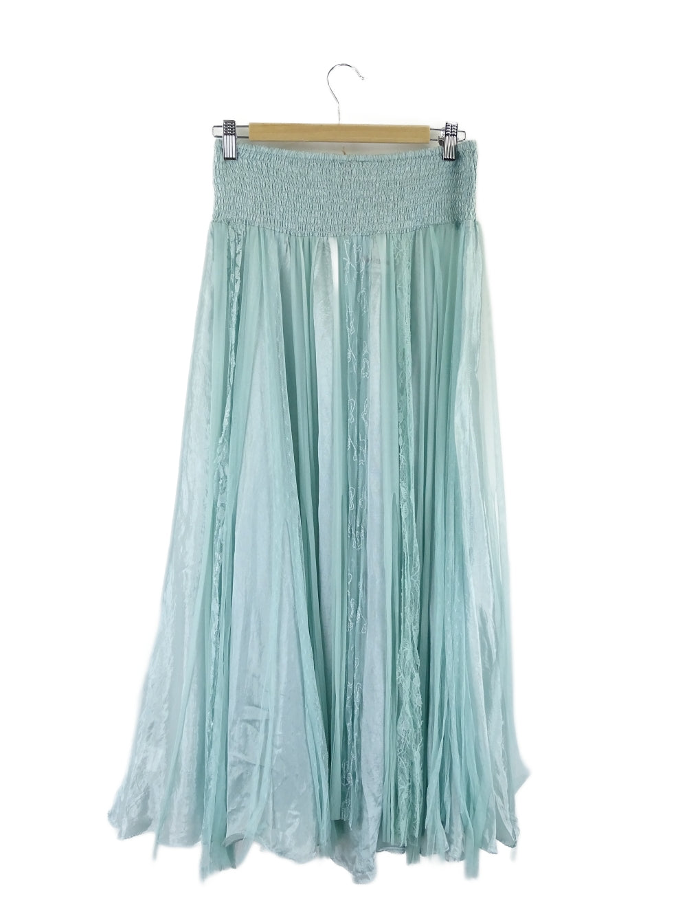 Tree Of Life Light Blue Midi Skirt L