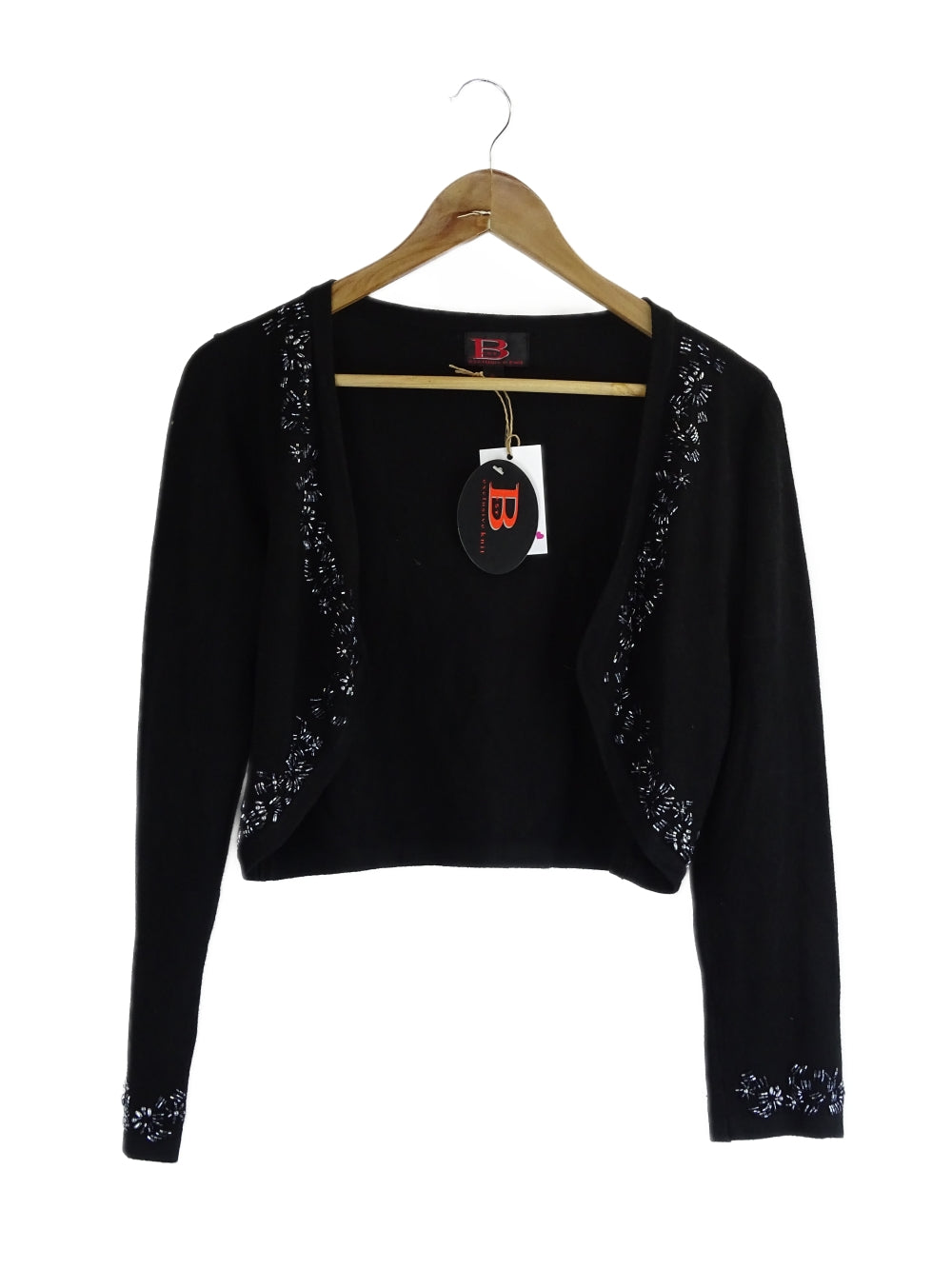 B Exclusive Knit Black Embellished Bolero S Reluv Clothing Australia