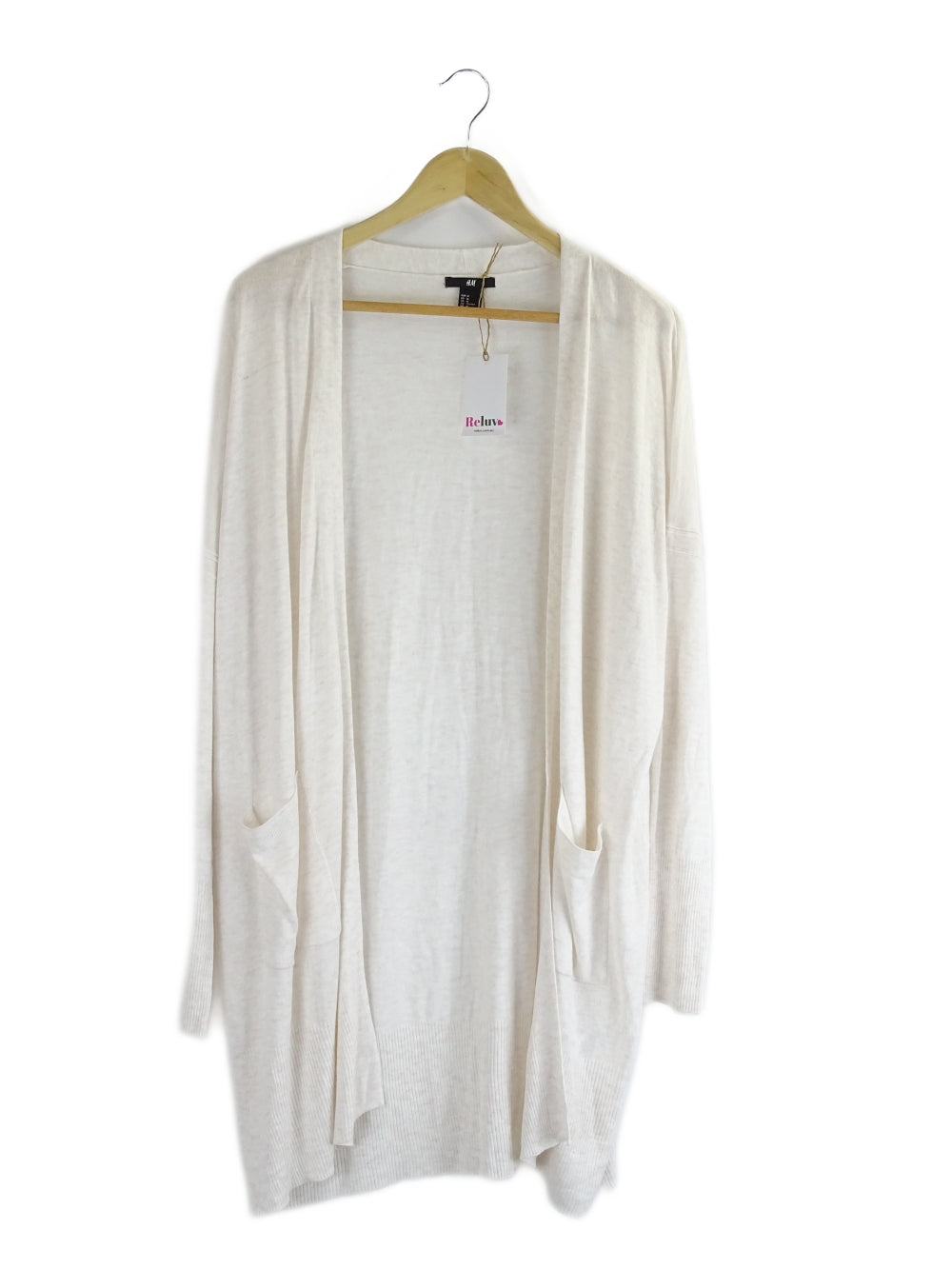 H&amp;M Cream Longline Cardigan M