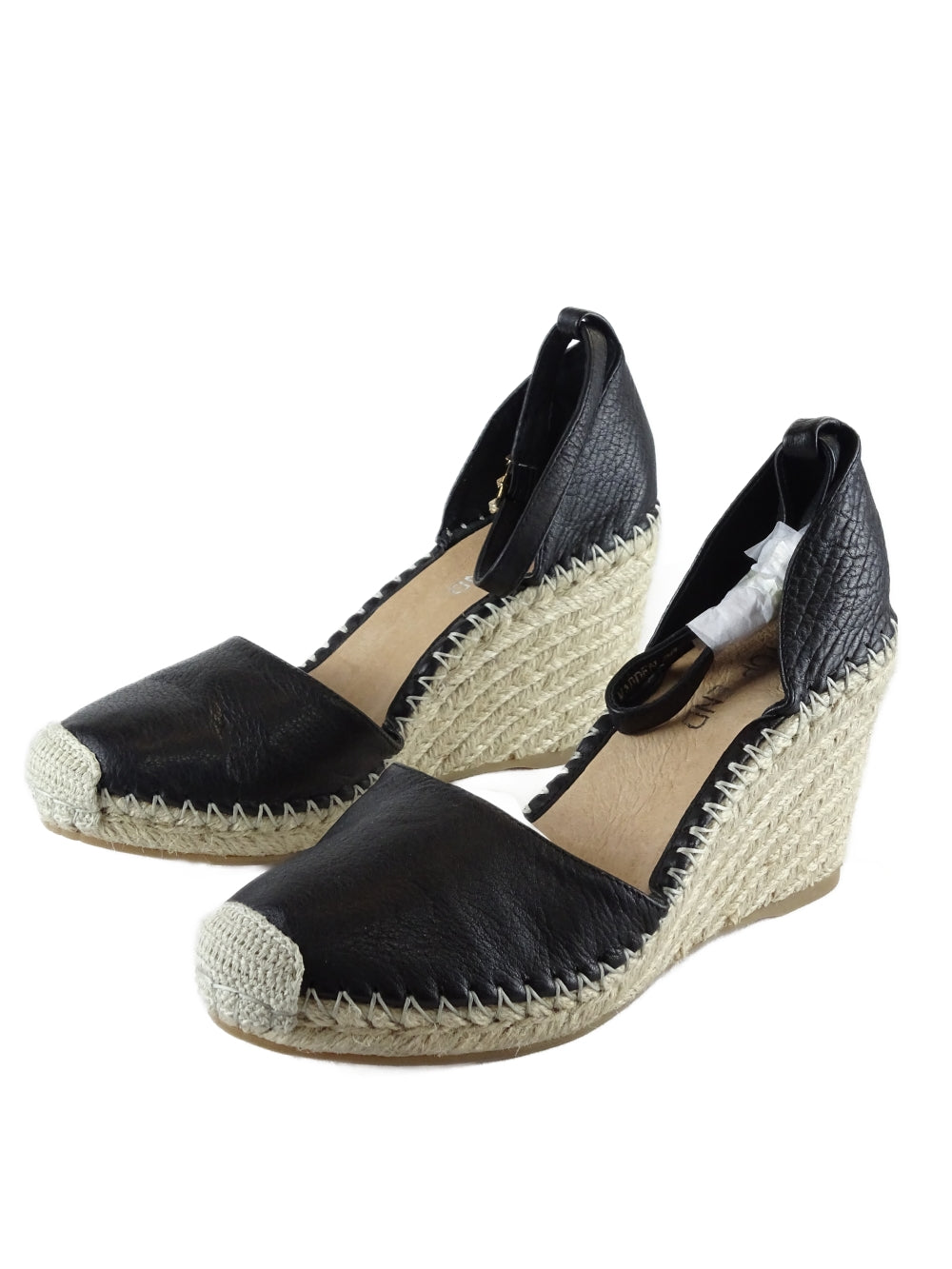 Top End Black Espadrille Wedges 38