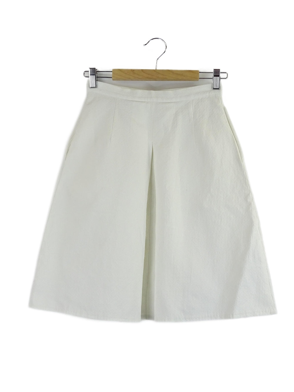 Scanlan Theodore White Pleat Panel Skirt 8