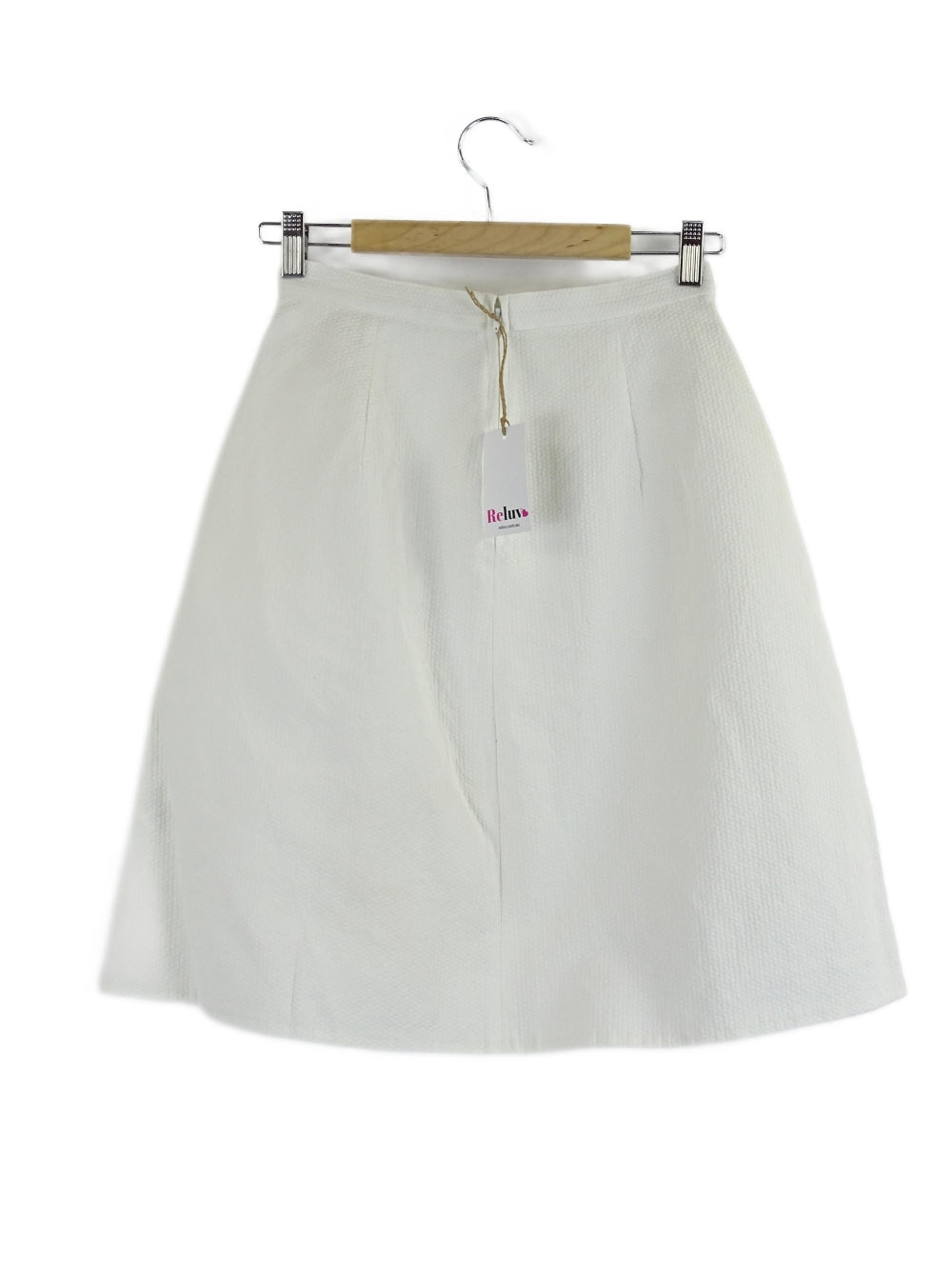 Scanlan Theodore White Pleat Panel Skirt 8