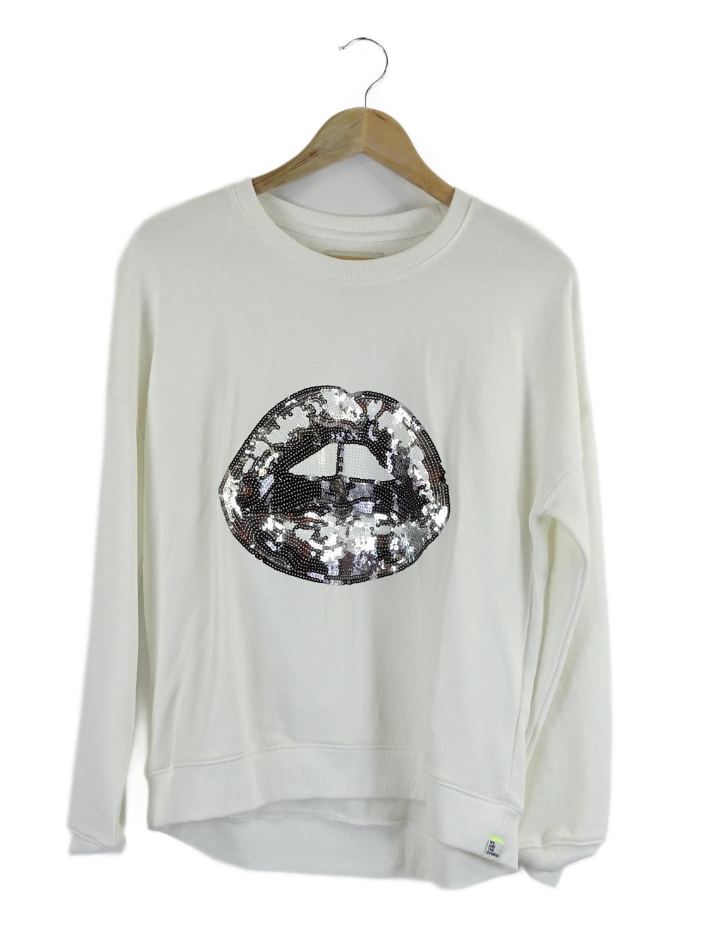 The Others White and Silver Sequin Jumper S