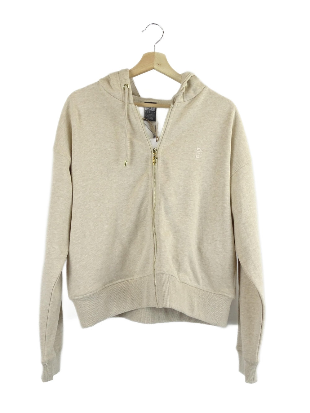 P.E Nation Beige Zip Up Jumper S