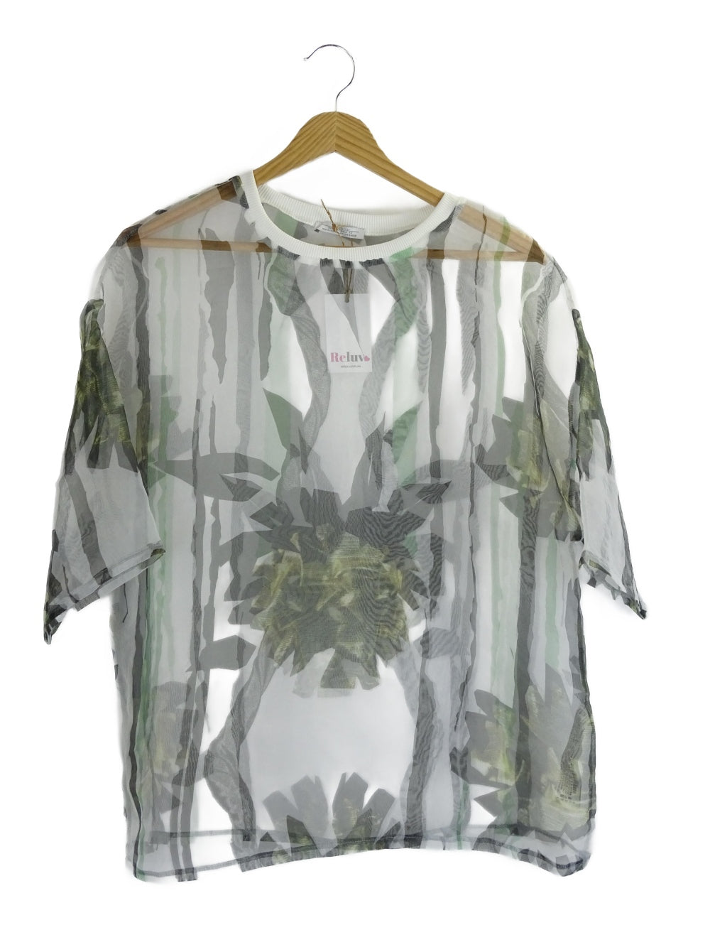 Zara Green Sheer Top S