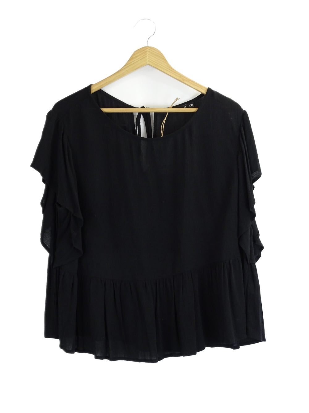 Sportsgirl Black Relaxed Fit Blouse 10