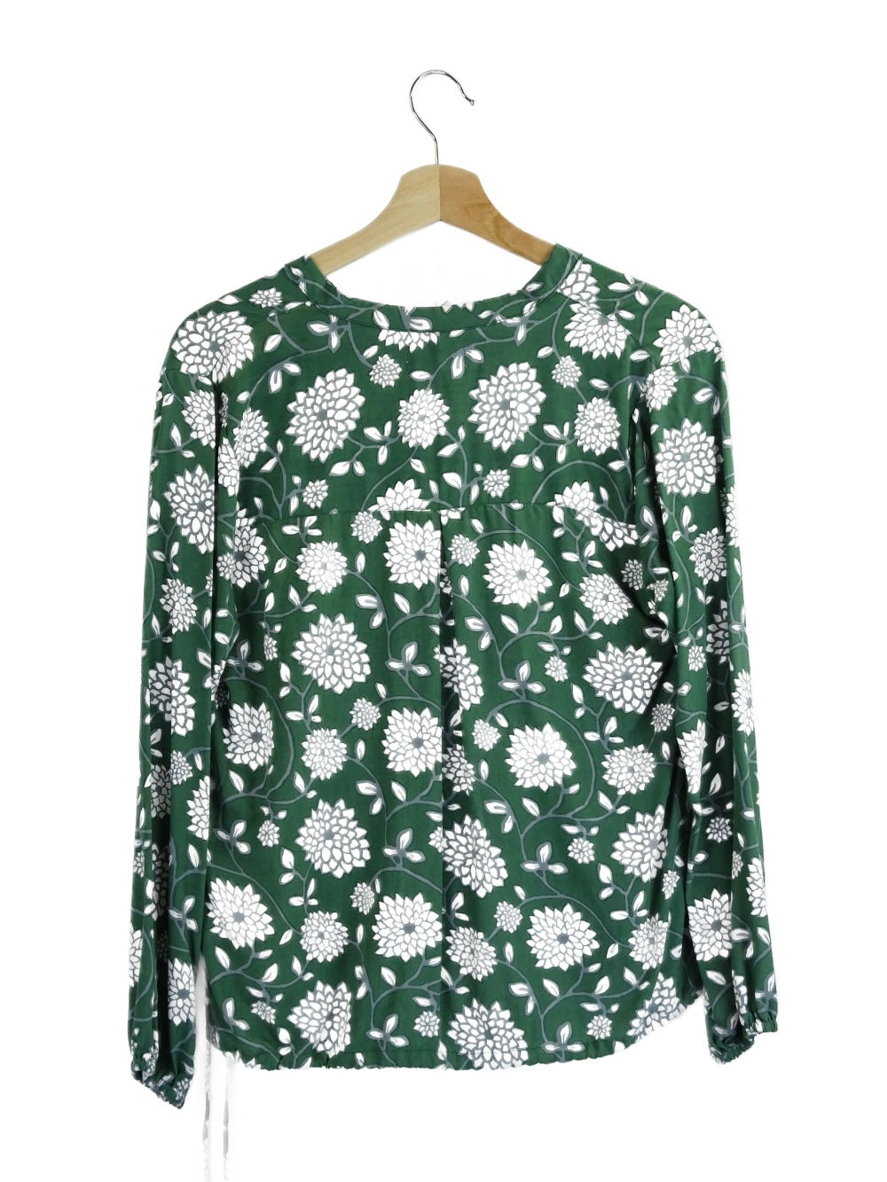 World Of Nomads Green and White Floral Blouse XS