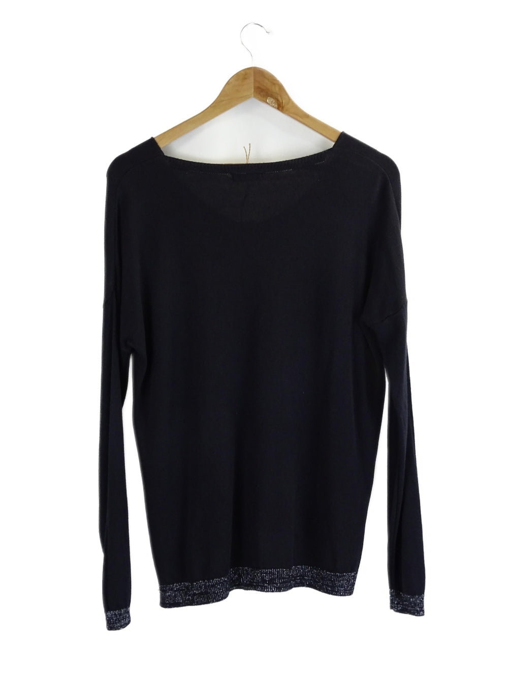 Made In Italy Black Batwing Sleeve Knit S