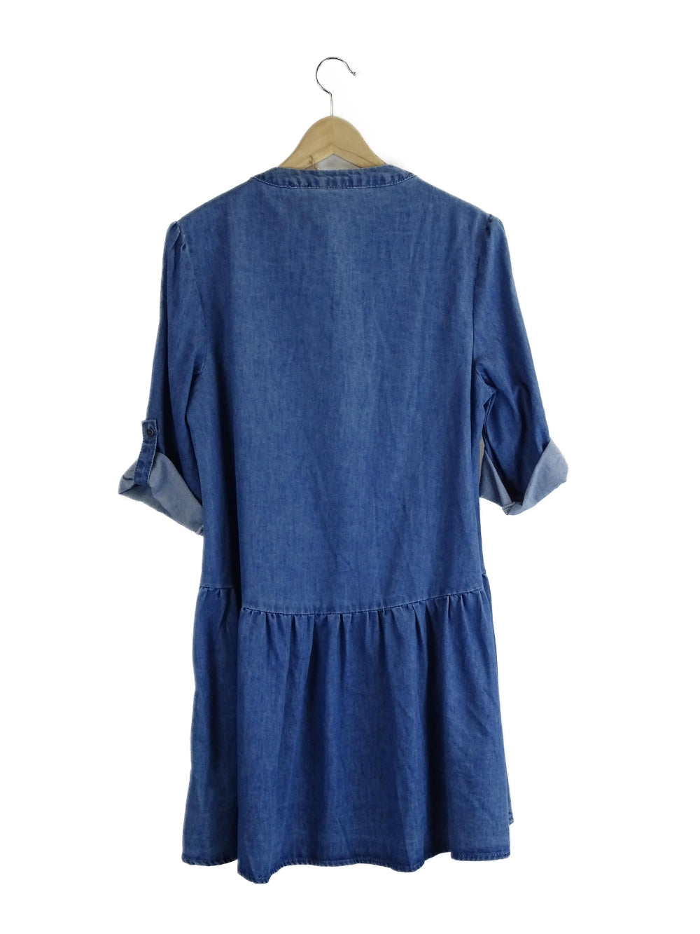 Country Denim Blue Button Down Dress 8