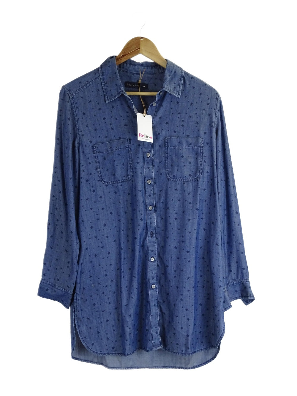 M &amp; S Collection Blue Denim Top 10