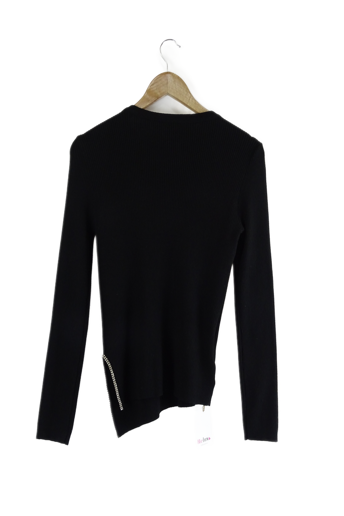 Runaway Secrets Black Sparkle Knit Top S