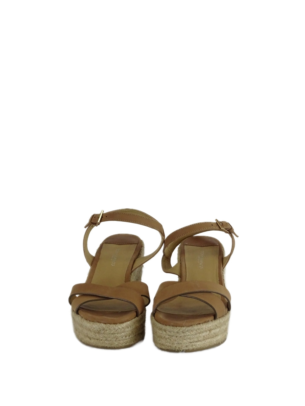 Tony Bianco Brown Strappy Espadrille Wedges 7