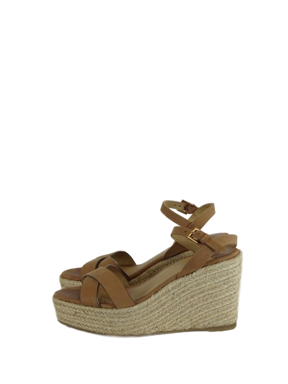 Tony Bianco Brown Strappy Espadrille Wedges 7