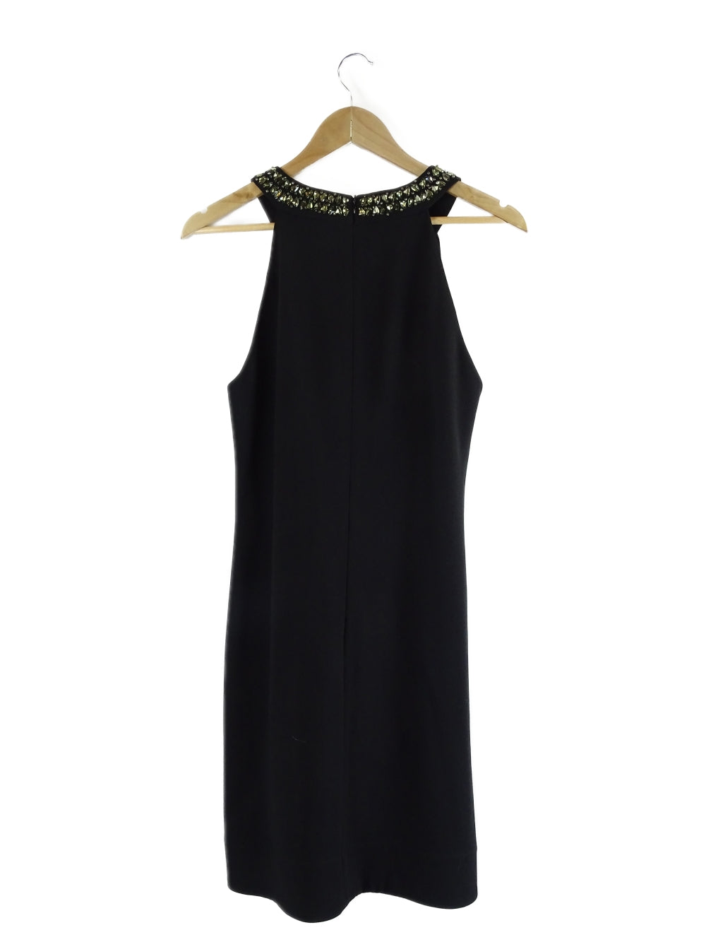 Cue Black Sequin Neckline Halter Dress 12