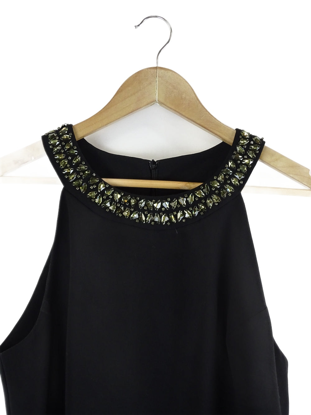 Cue Black Sequin Neckline Halter Dress 12