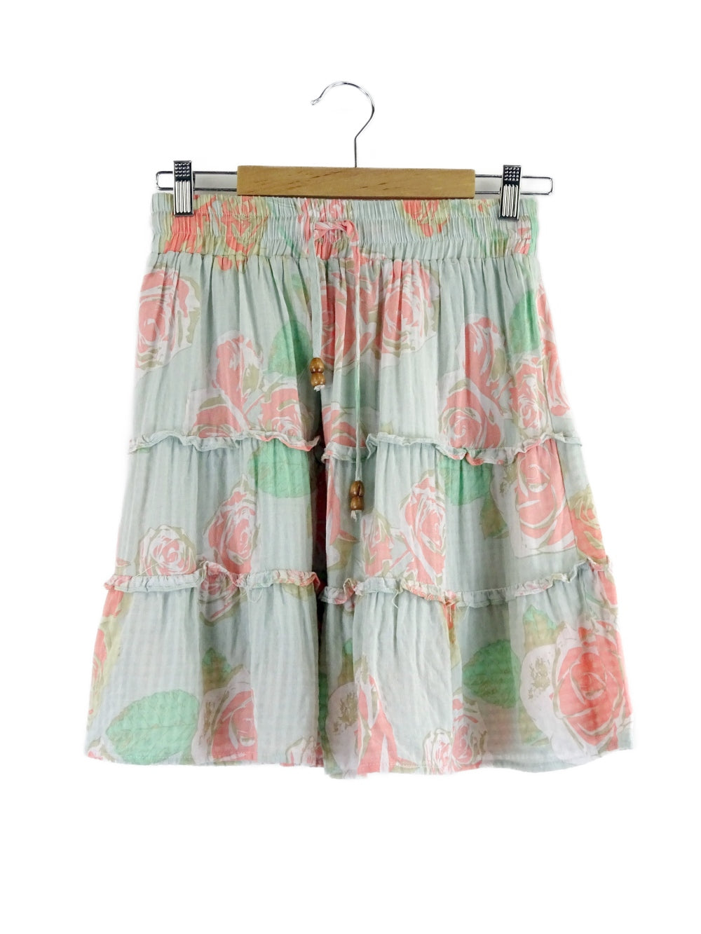 Silent Echo Blue Floral Printed Mini Skirt 10