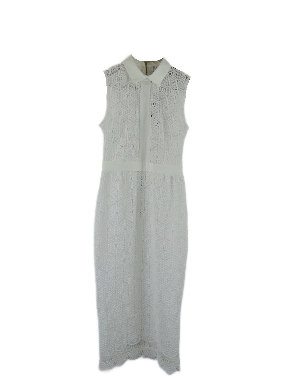 Closet London White Lace Sleeveless Dress 10