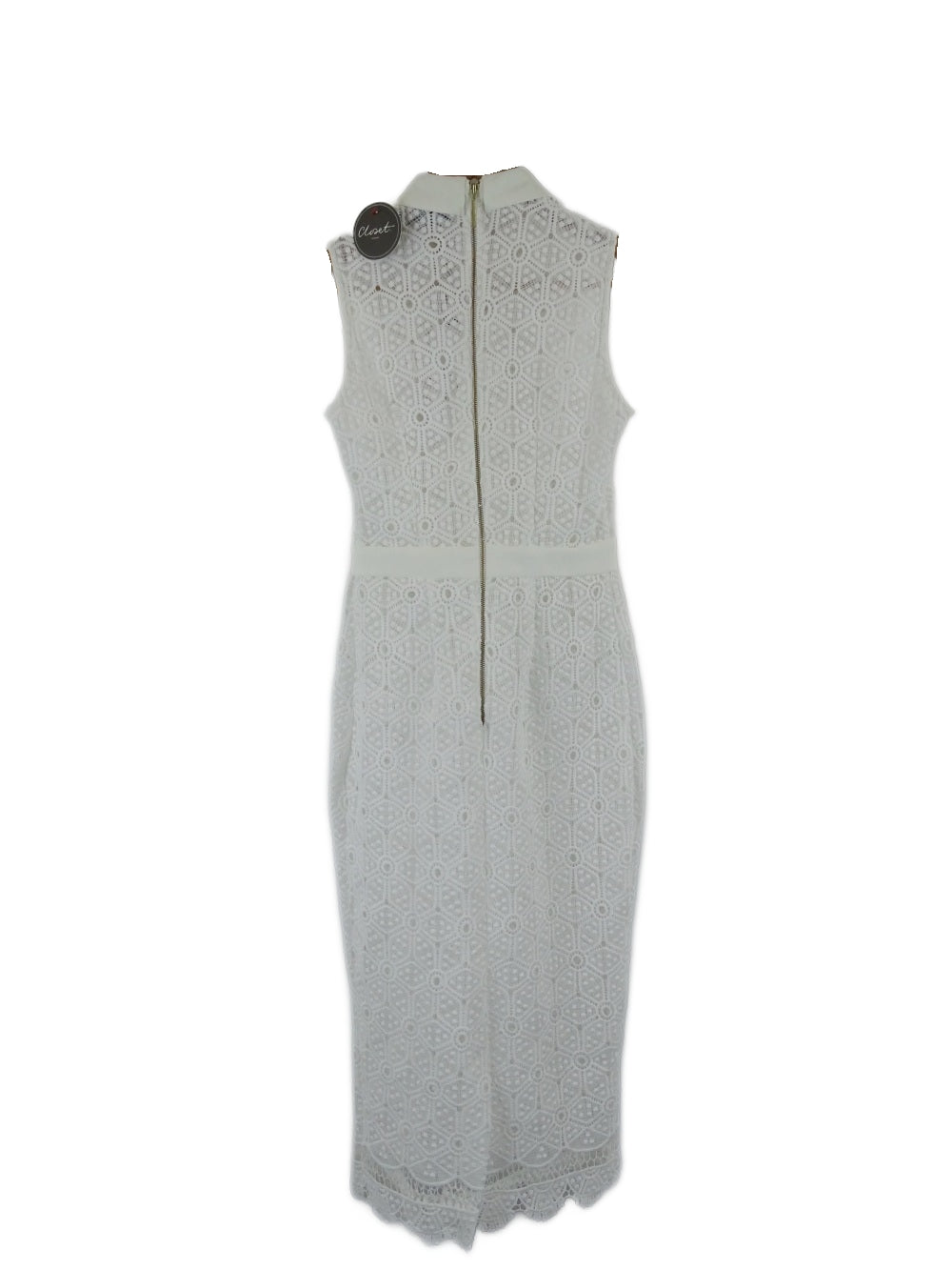 Closet London White Lace Sleeveless Dress 10