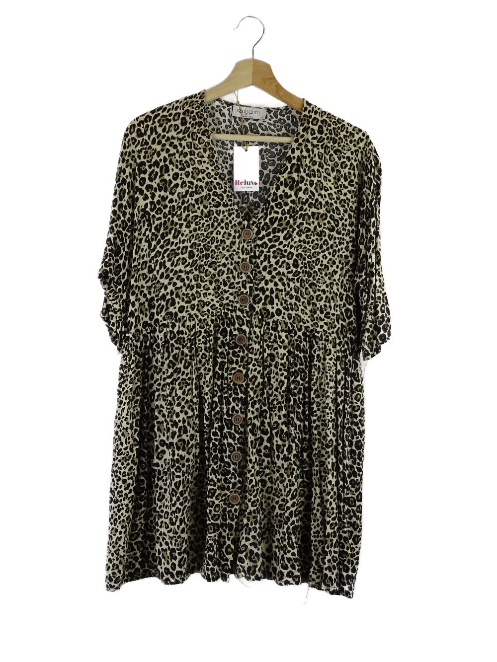 Ebby And I Animal Print Smock Dress 6