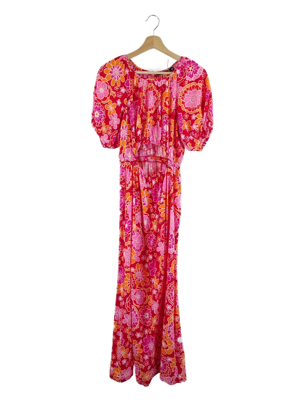 Sportsgirl Pink Floral Dress with Cut Out Front 8 Reluv Clothing Australia