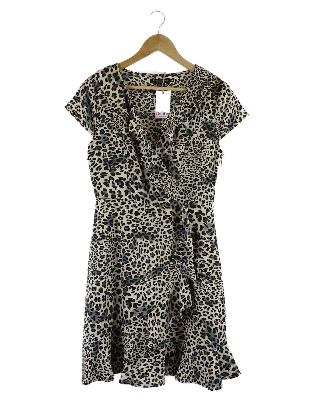 Caroline Morgan Black And Brown Animal Print Dress 10