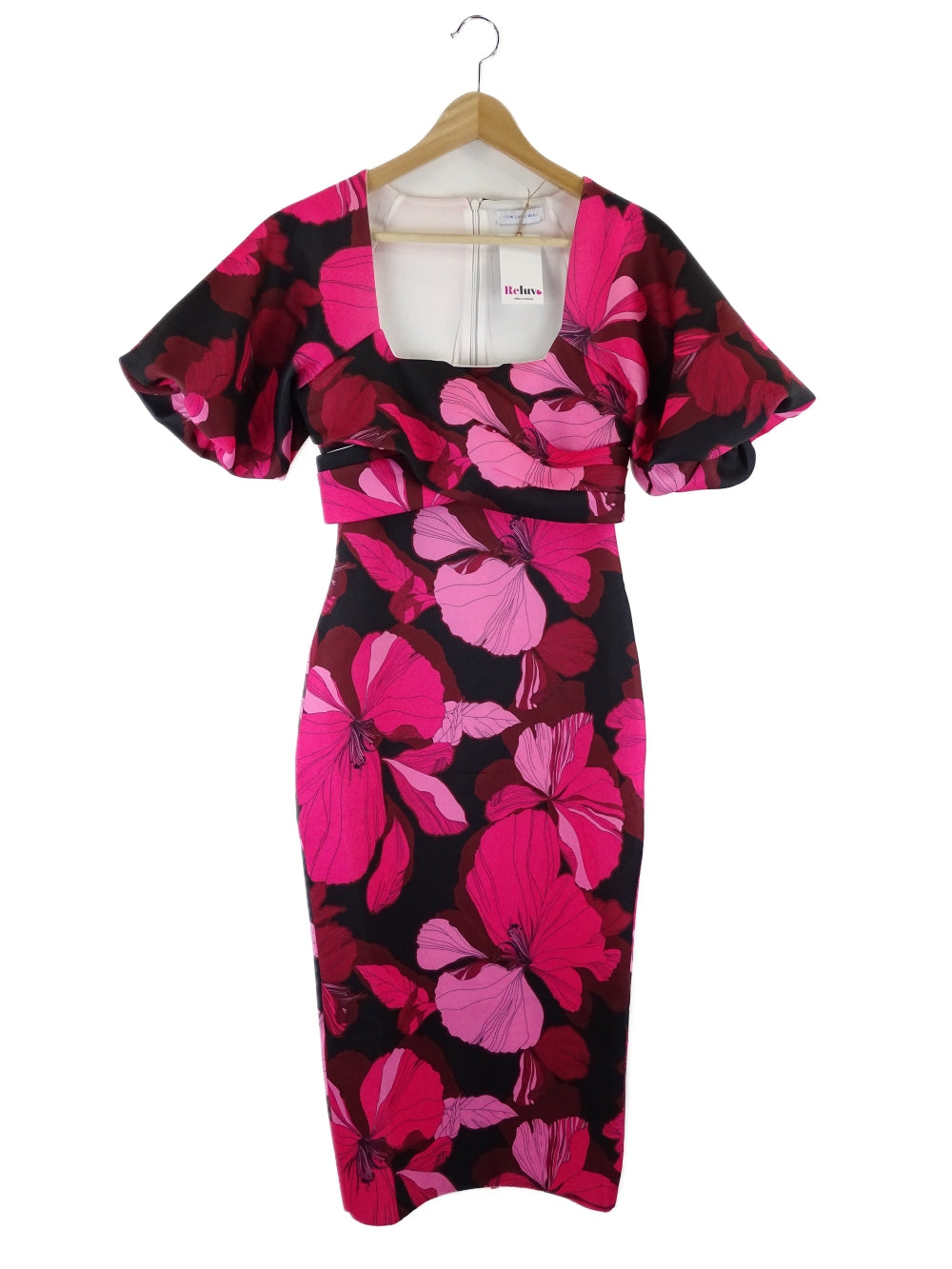 Little Party Dress Pink Floral Midi Dress 6 Reluv Clothing Australia