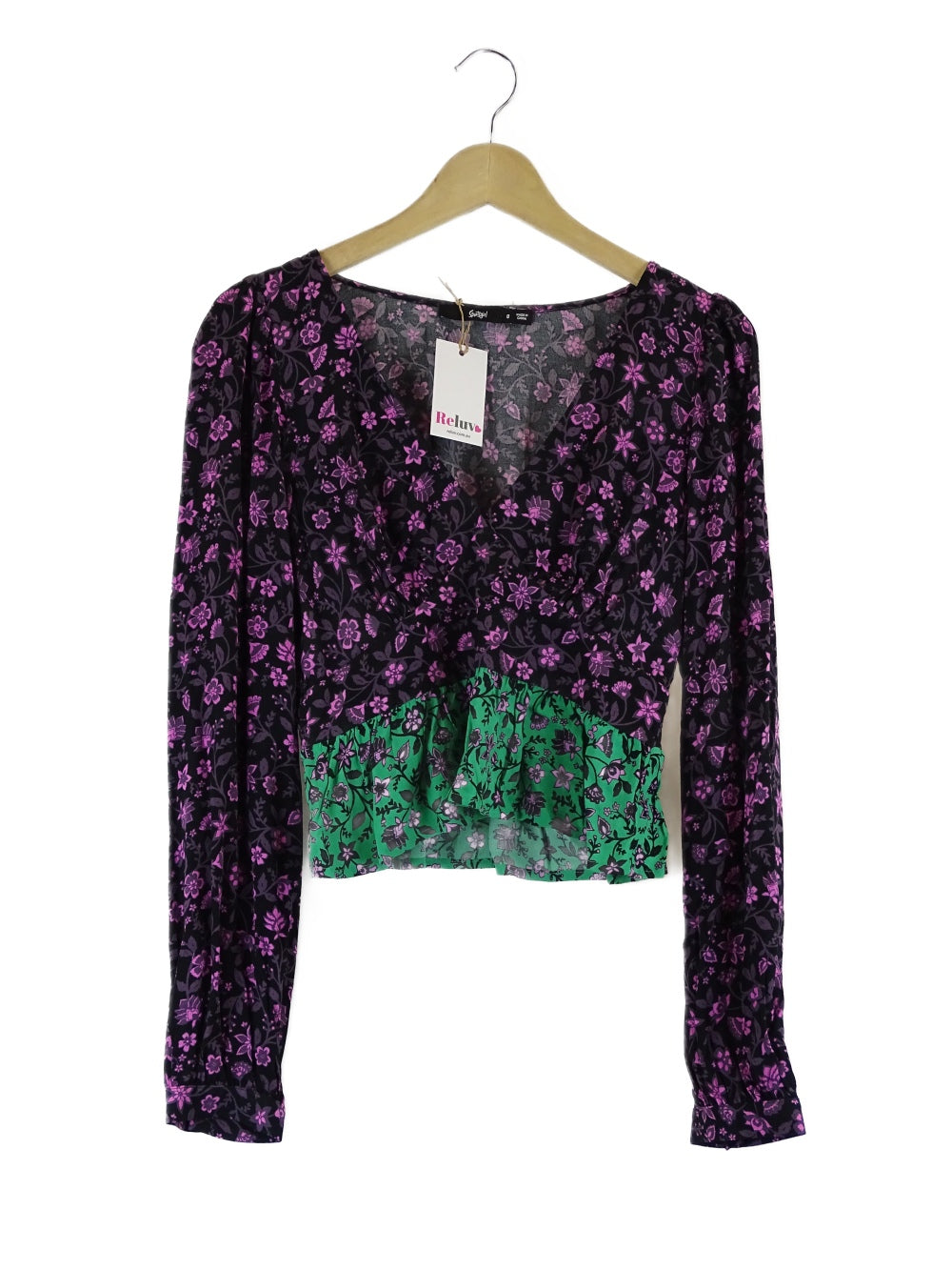 Sportsgirl Floral Purple Top 8