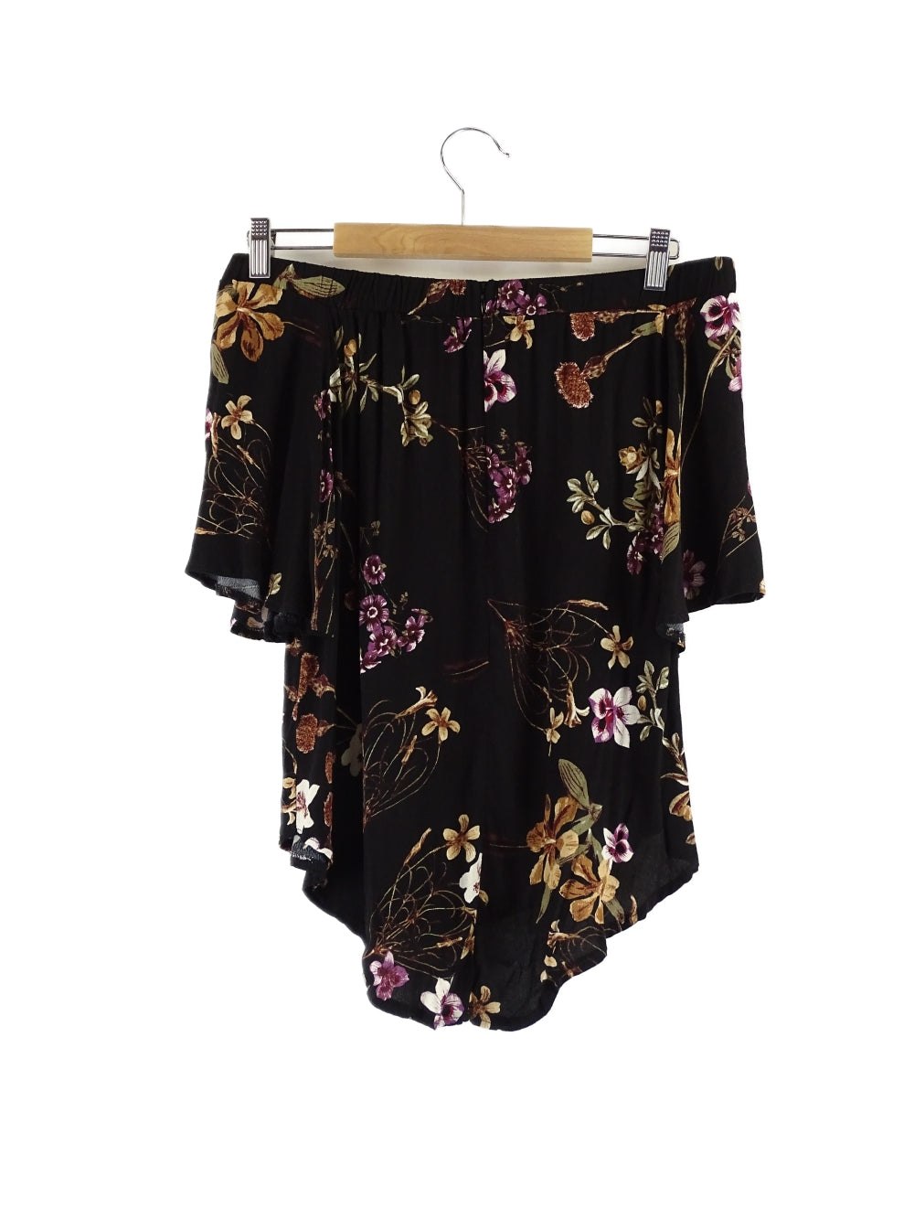 Executive Ponies Black Floral Off The Shoulder Top 14