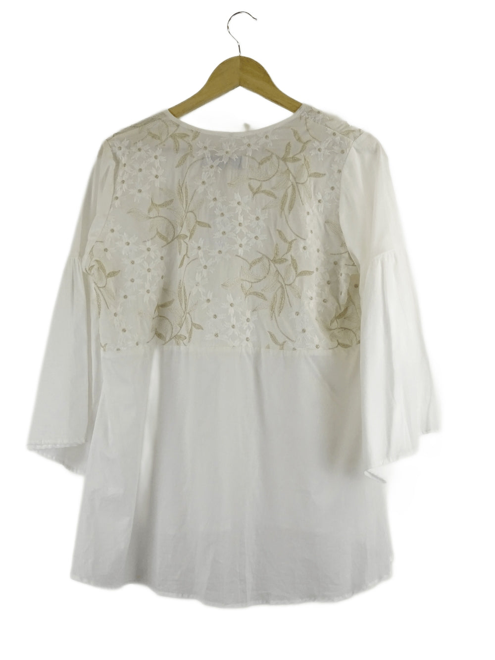 Carolina White Top With Gold Floral Detailing M