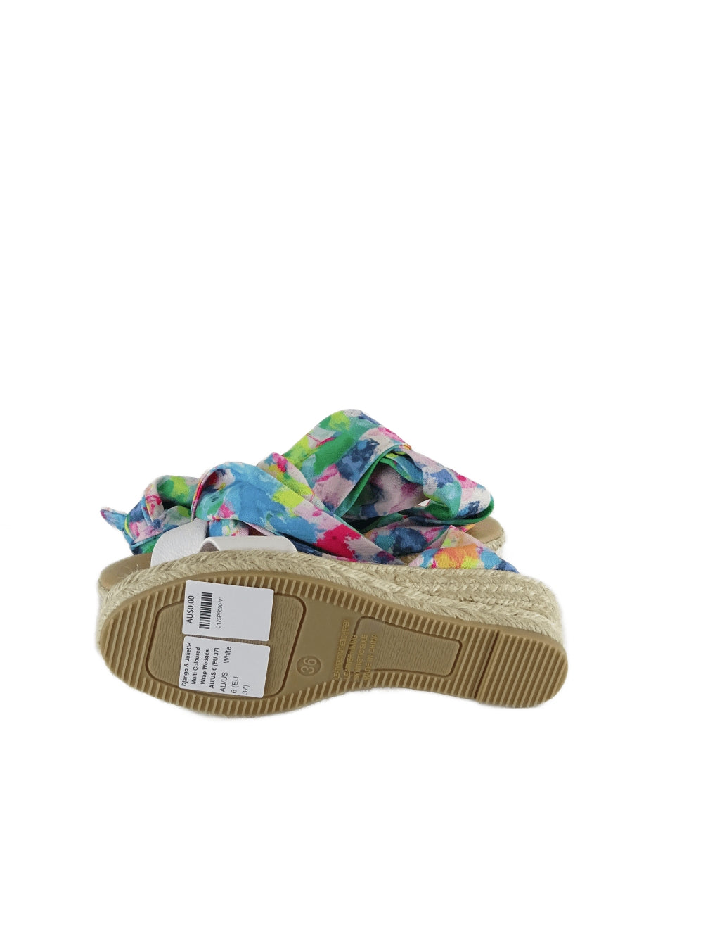 Django &amp; Juliette Multi Coloured Wrap Wedges AU/US 6 (EU 37)