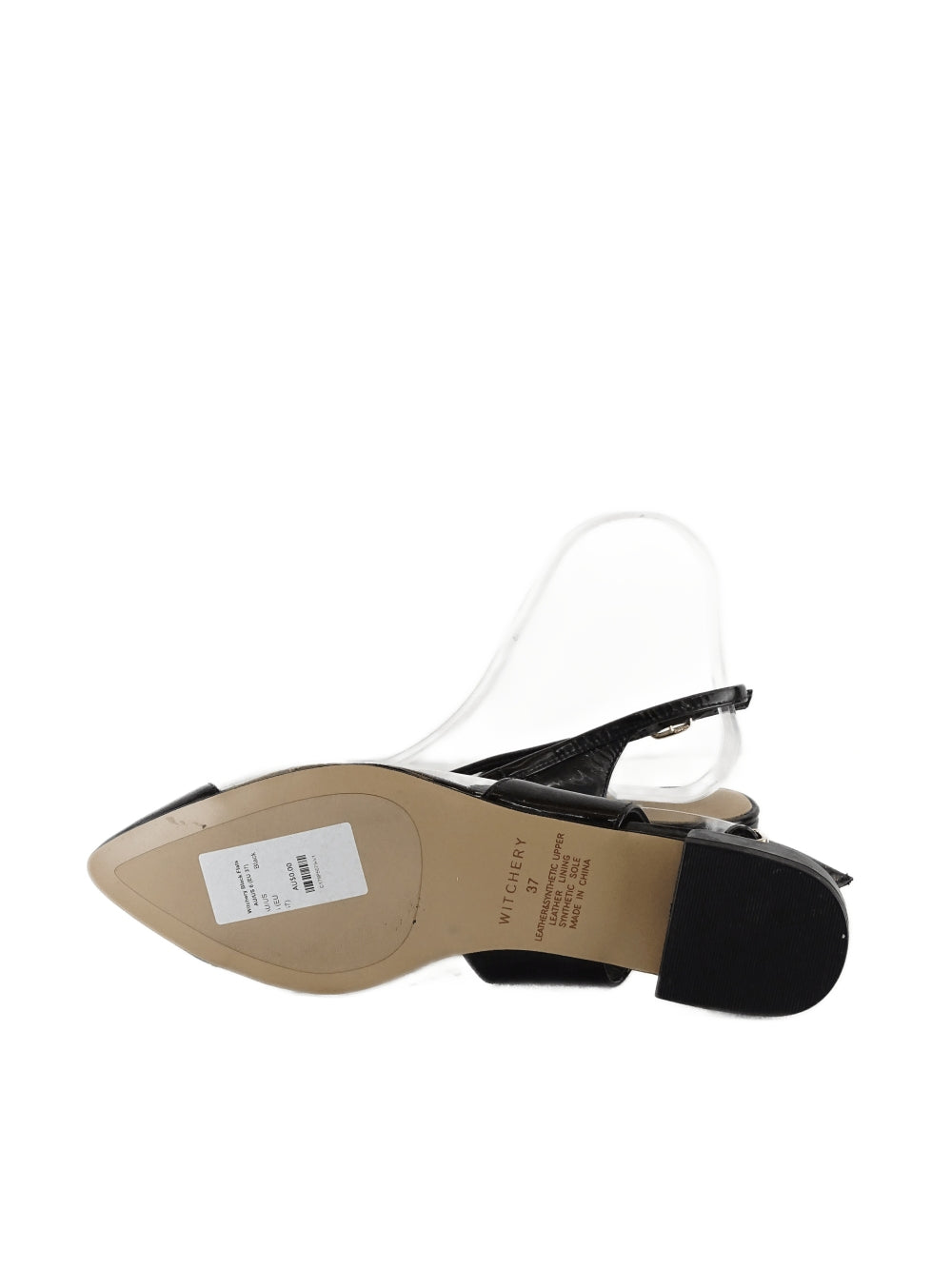 Witchery Black/ Transparent Black Flats AU/US 6 (EU 37)