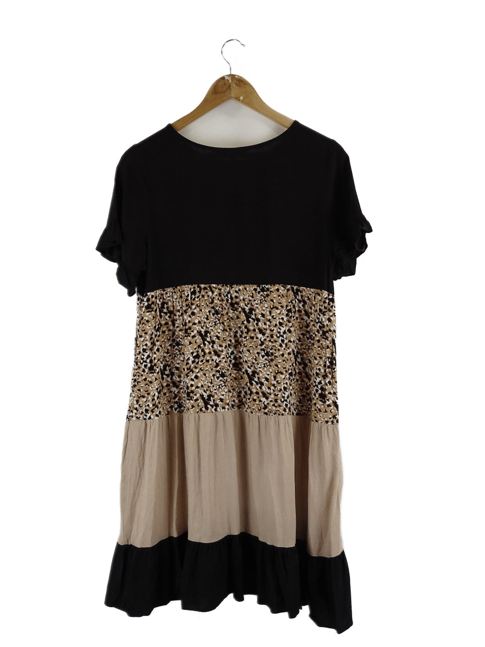 Caroline Morgan Black, Beige and Leopard Dress 8