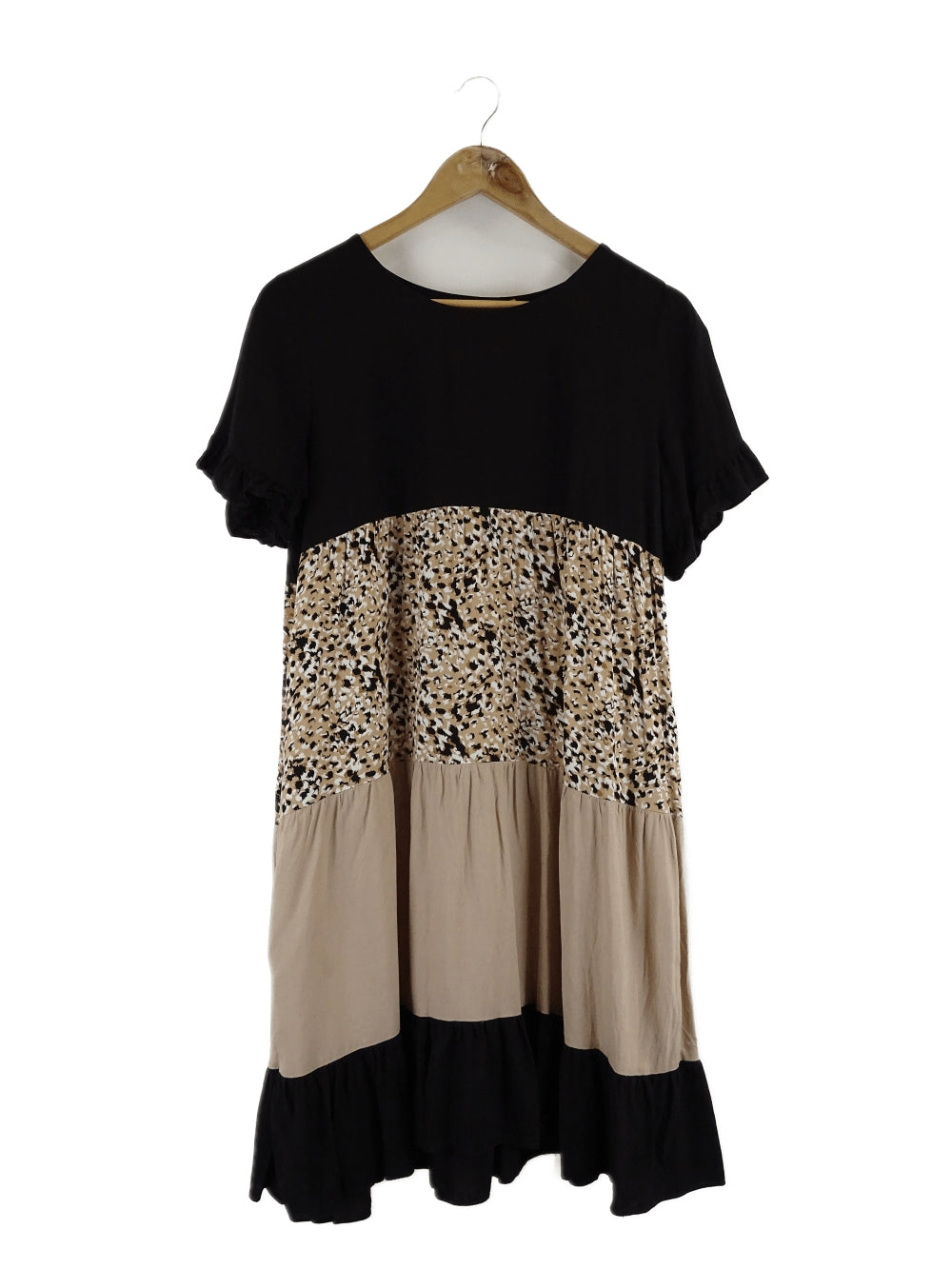 Caroline Morgan Black, Beige and Leopard Dress 8