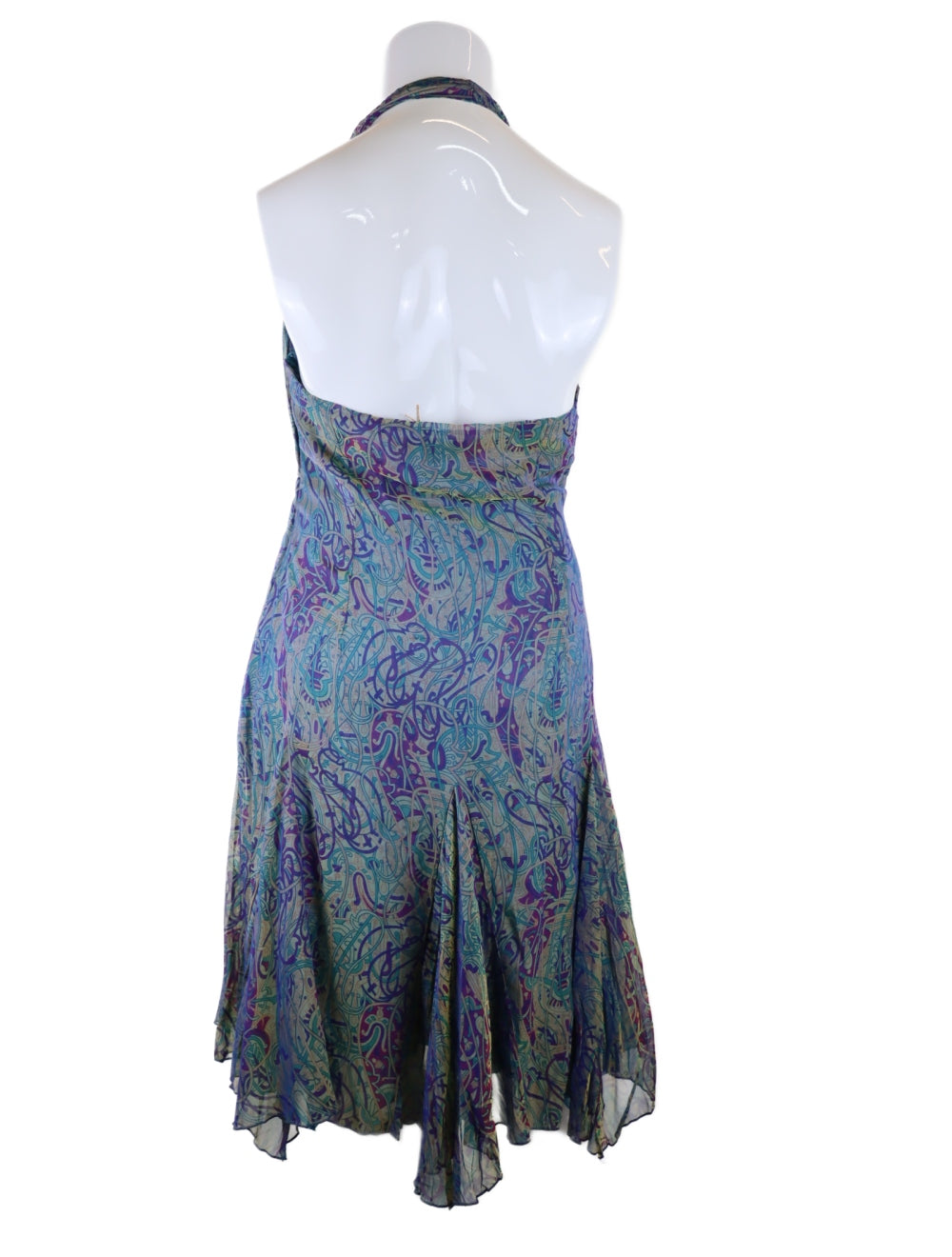 OJAY Blue And Green Halter Dress 14