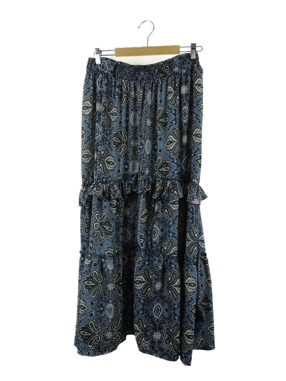 Golden Days Paris Blue Printed Midi Skirt S/M